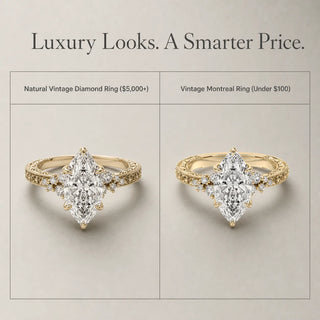 BlushAura – Vintage Marquise Ring