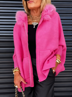 CozyCharm – Fur Collar Casual Jacket for Women