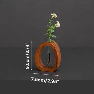 🌿 Elevate Your Home – 49% OFF – ✨Solid Wood Glass Vase