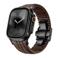 Black brown ribbon with black buckle