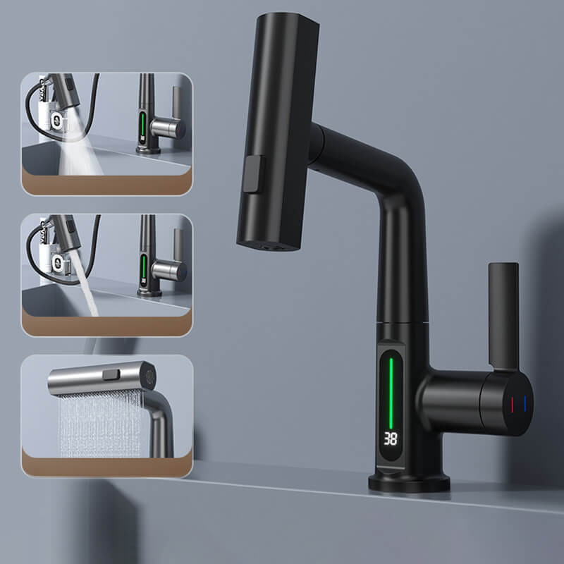 AuraStream – Pulling & Lifting Digital Display Faucet