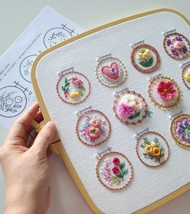 BloomStitch – Small Flower Embroidery Kit