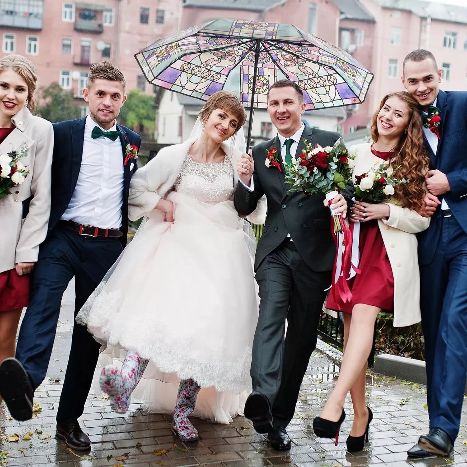 ClearVista | Hand-Painted Stained Glass Umbrella