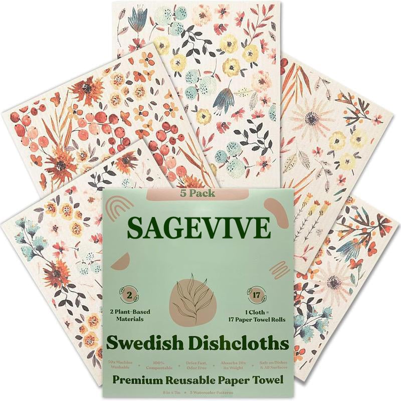 FreshFiber - Ultra-Absorbent Swedish Dishcloth Set