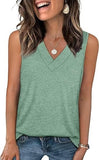 SereneFit - Chic Sleeveless V-Neck Top for Everyday Ease