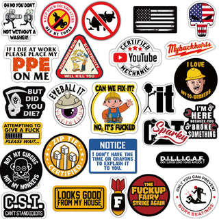 LaughForge – 150pcs Blue Collar Funny Stickers