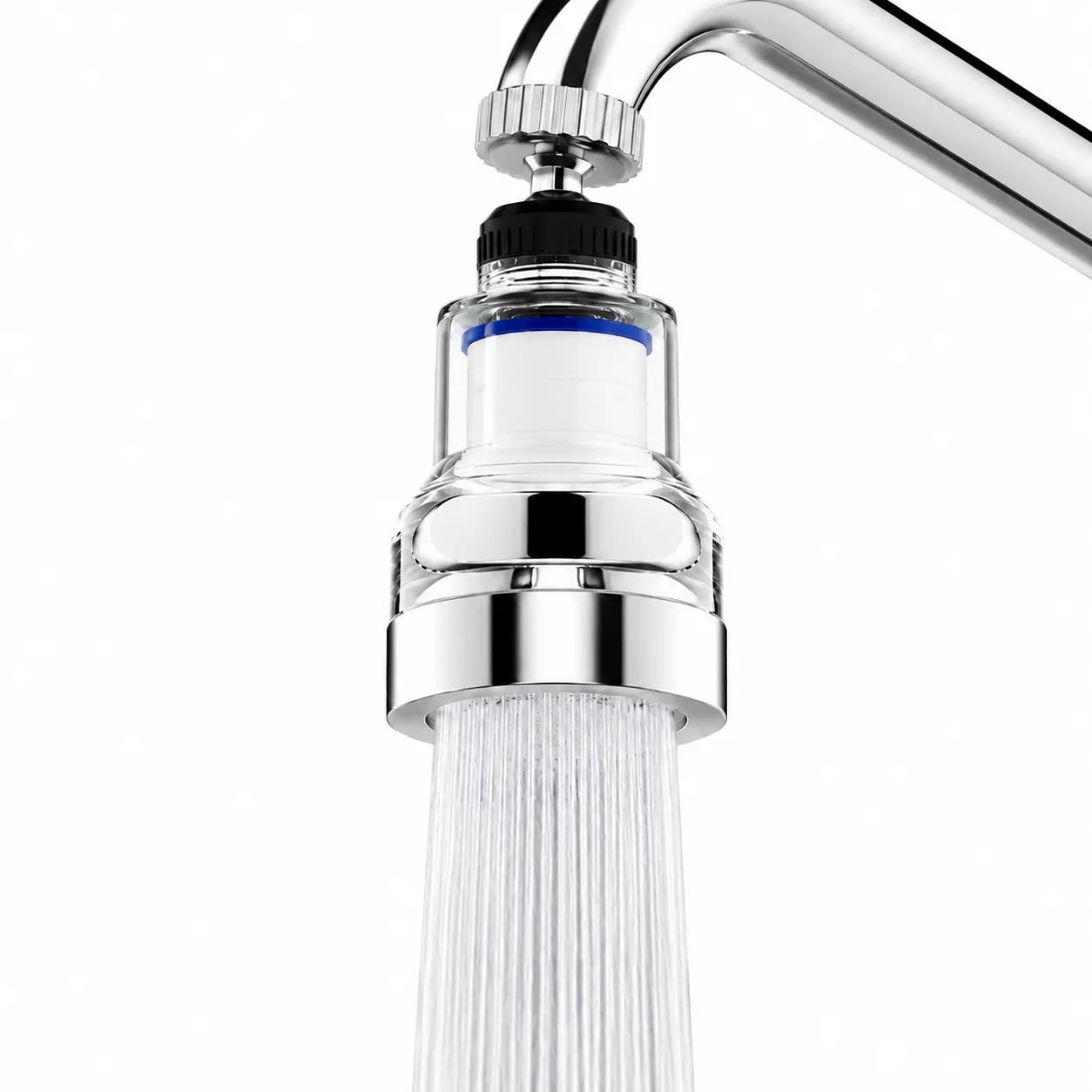 AquaFlow – 360° Rotating 6-Layer Faucet Filter Aerator