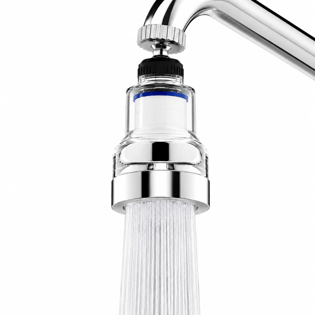 AquaFlow – 360° Rotating 6-Layer Faucet Filter Aerator