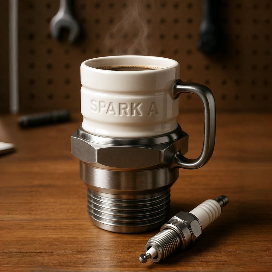 PistonPerk - Spark Plug Mug for True Engine Lovers
