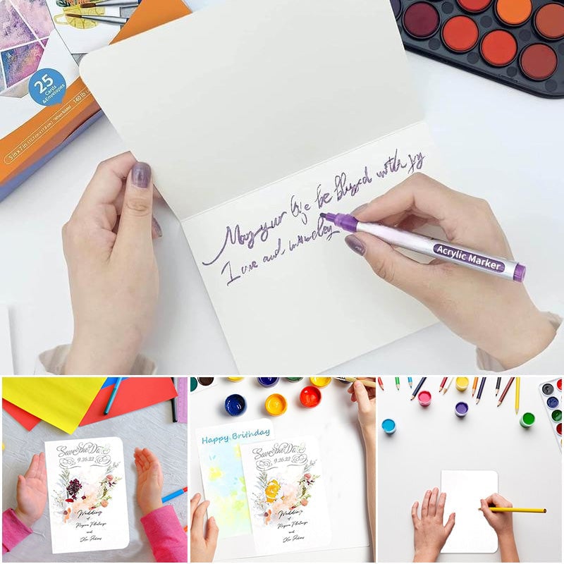 VividBrush | Blank Watercolor Cards with Envelopes