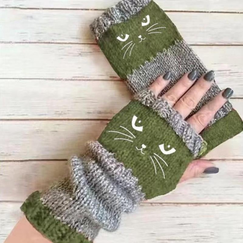 CatKnit – Cozy Fingerless Winter Gloves