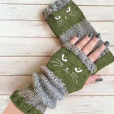 CatKnit – Cozy Fingerless Winter Gloves