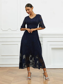 Lunessa | V-Neck Evening Maxi Dress