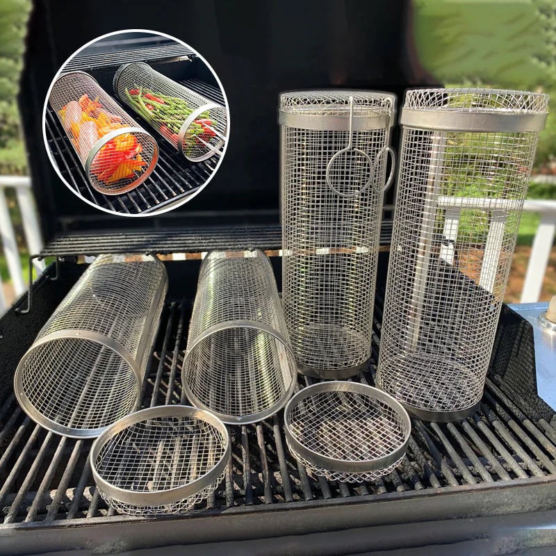 FlipGrill – Rolling BBQ Grill Basket
