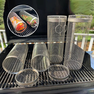 FlipGrill – Rolling BBQ Grill Basket