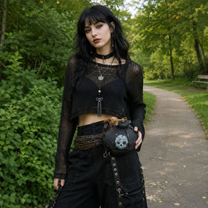 ShadowFuse – Gothic Bomb Shape Fashion Crossbody Bag