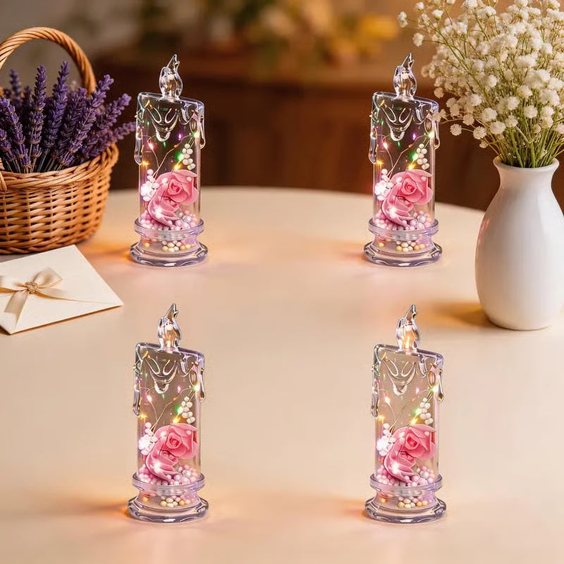 RoseGlow – Realistic Rose Candle Lights