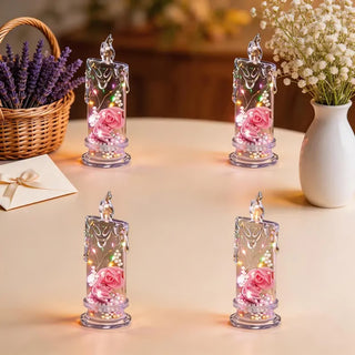 RoseGlow – Realistic Rose Candle Lights