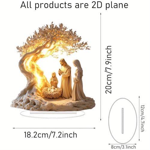 HolyNight – Acrylic Nativity Christmas Centerpiece