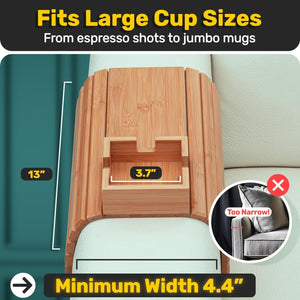 BambooSip – Elegant Couch Cup Holder
