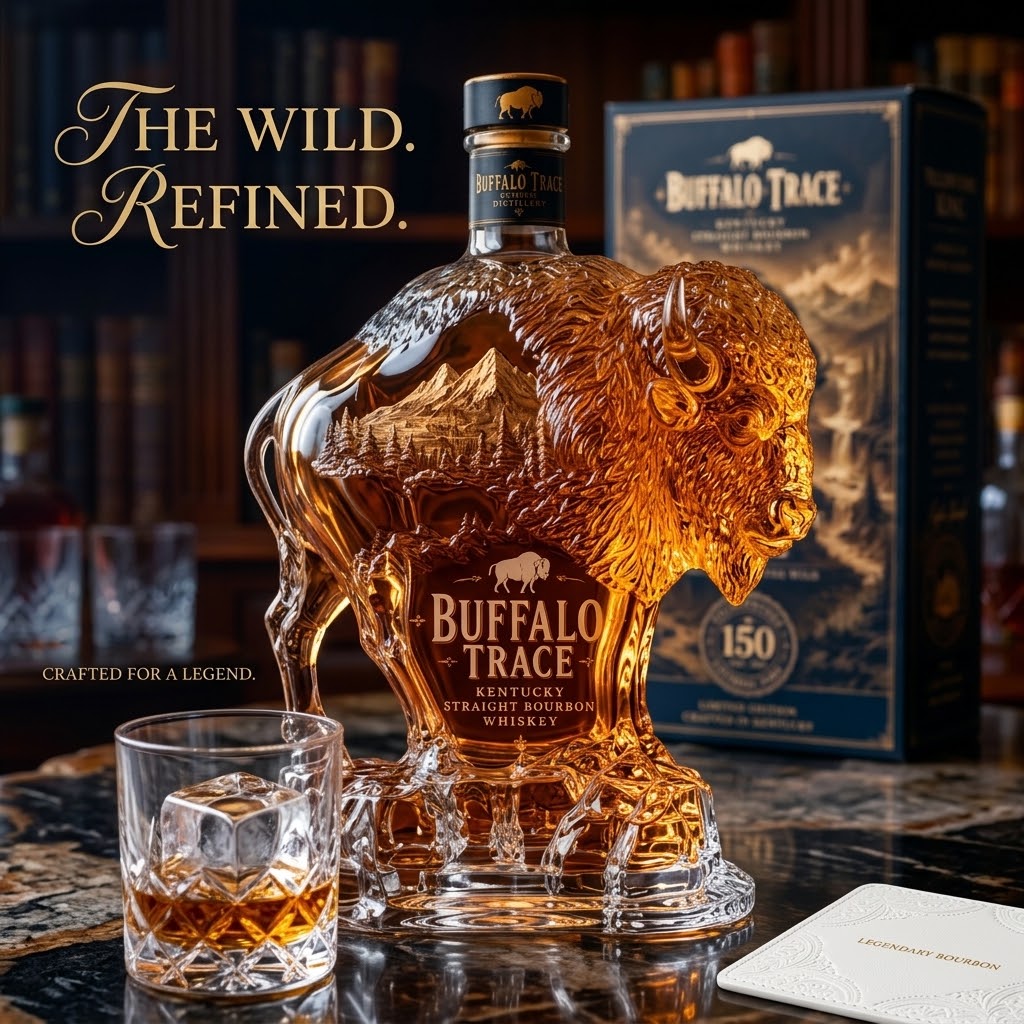 BuffaloCrest – Commemorative Mountain Whiskey Bottle