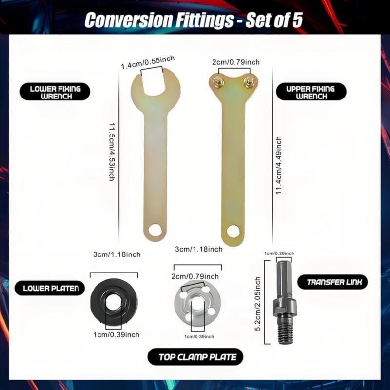 GrindGear – Universal Electric Drill Adapter Kit