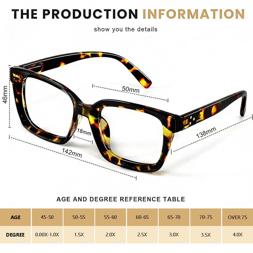 LuxeFocus – Blue Light Blocking Square Readers