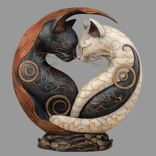 BalancePurr – Cat Yin Yang Art Desk Decor