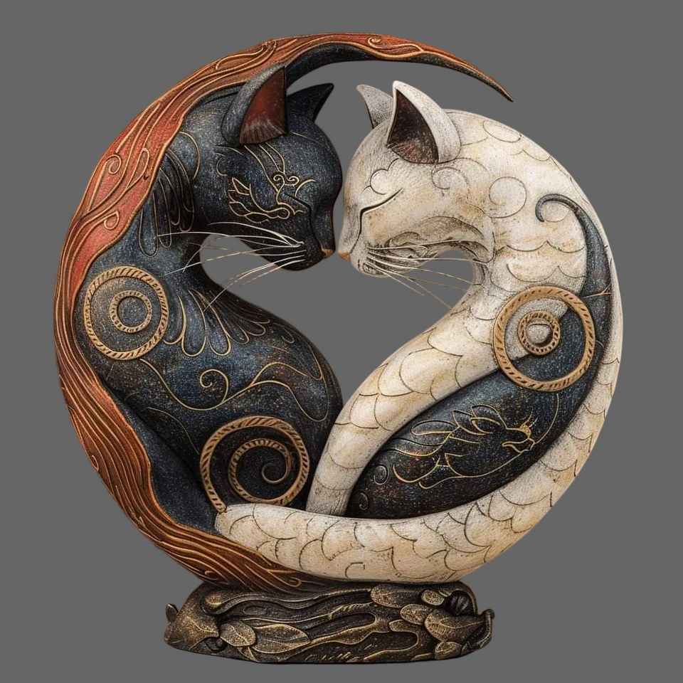 BalancePurr – Cat Yin Yang Art Desk Decor
