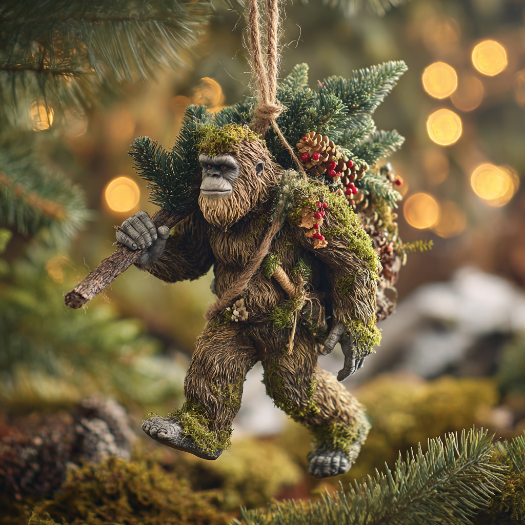 MythiClaus - Bigfoot Christmas Ornament of Legends