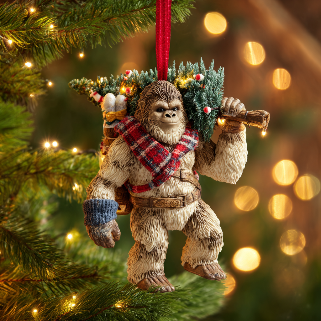 MythiClaus - Bigfoot Christmas Ornament of Legends