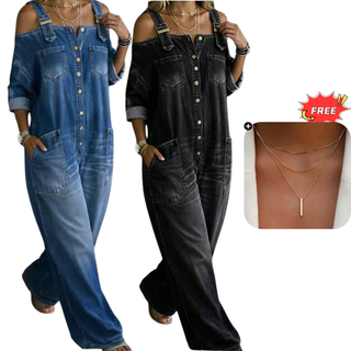 FlowEase – Premium Relaxed Wide-Leg Jumpsuit
