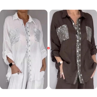 LumaStyle – Sophisticated Sequin Two-Piece Fashion Set