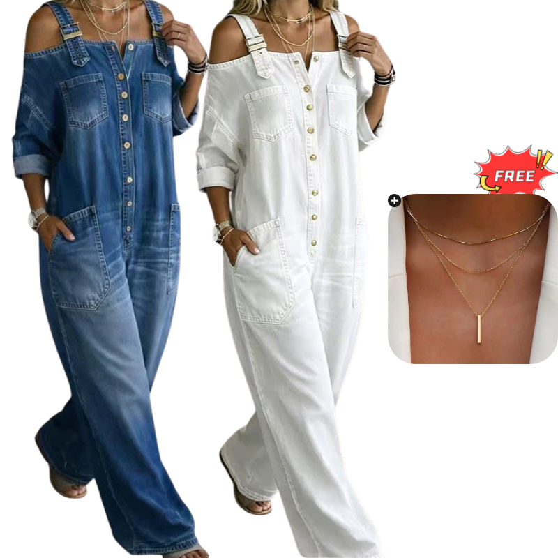 FlowEase – Premium Relaxed Wide-Leg Jumpsuit