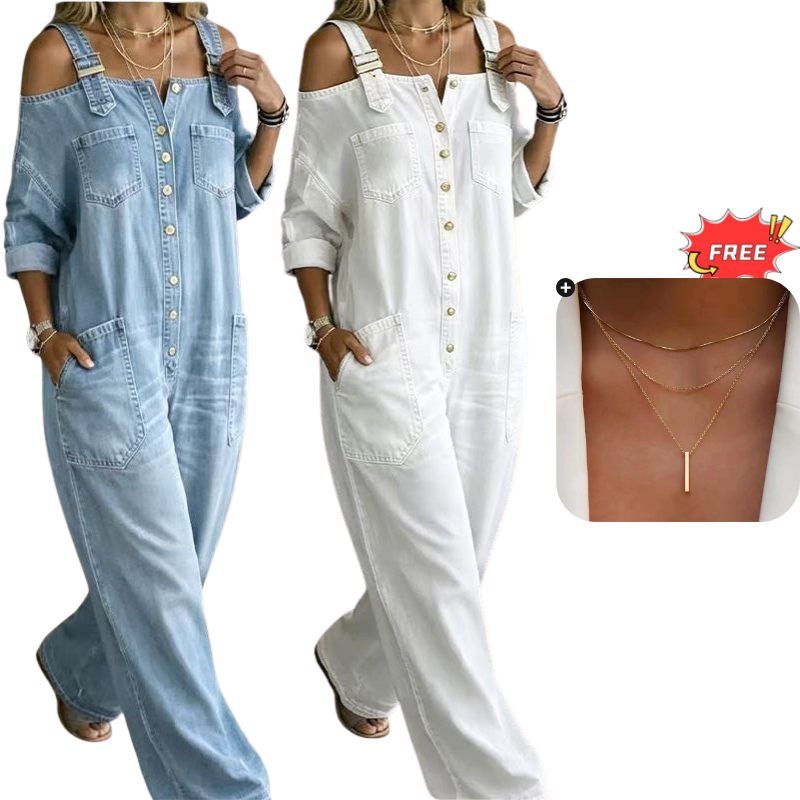 FlowEase – Premium Relaxed Wide-Leg Jumpsuit