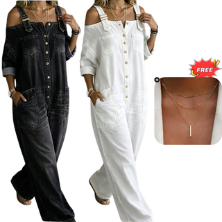 FlowEase – Premium Relaxed Wide-Leg Jumpsuit