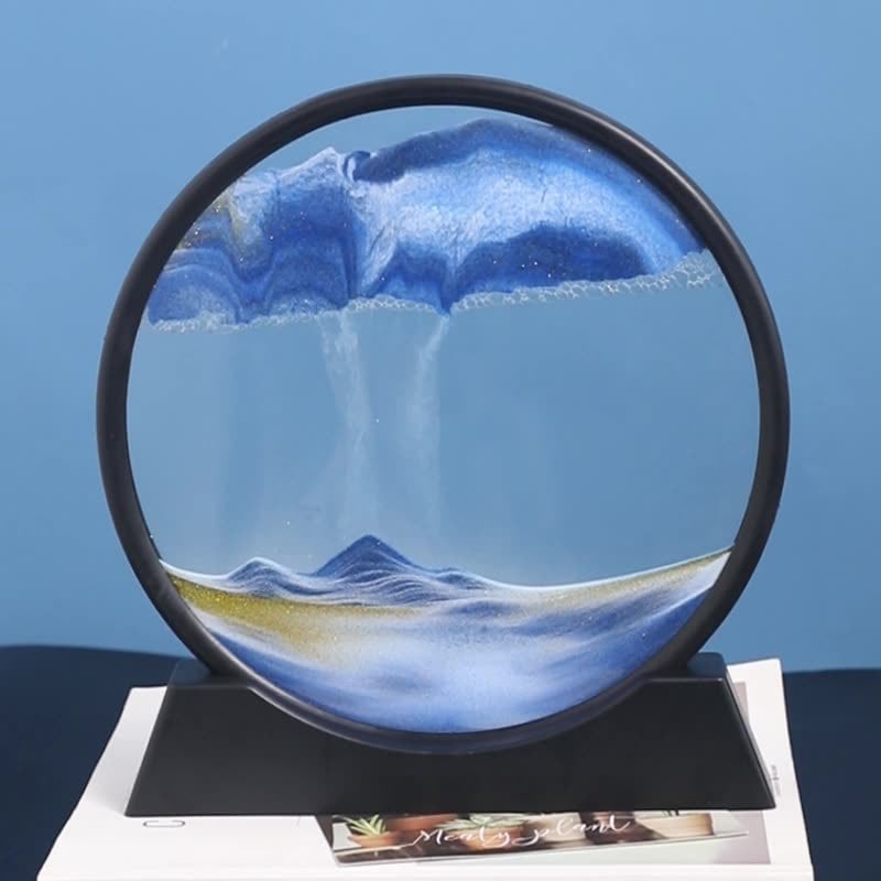 TranquilFlow – 3D Hourglass Sand Scene Gift