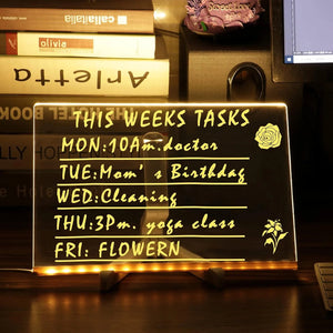 LuminaScribe - LED Note Board with Colors marnetic