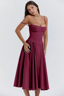 Sleeveless Corset Fit Midi Dress(BUY 2 FREE SHIPPING)