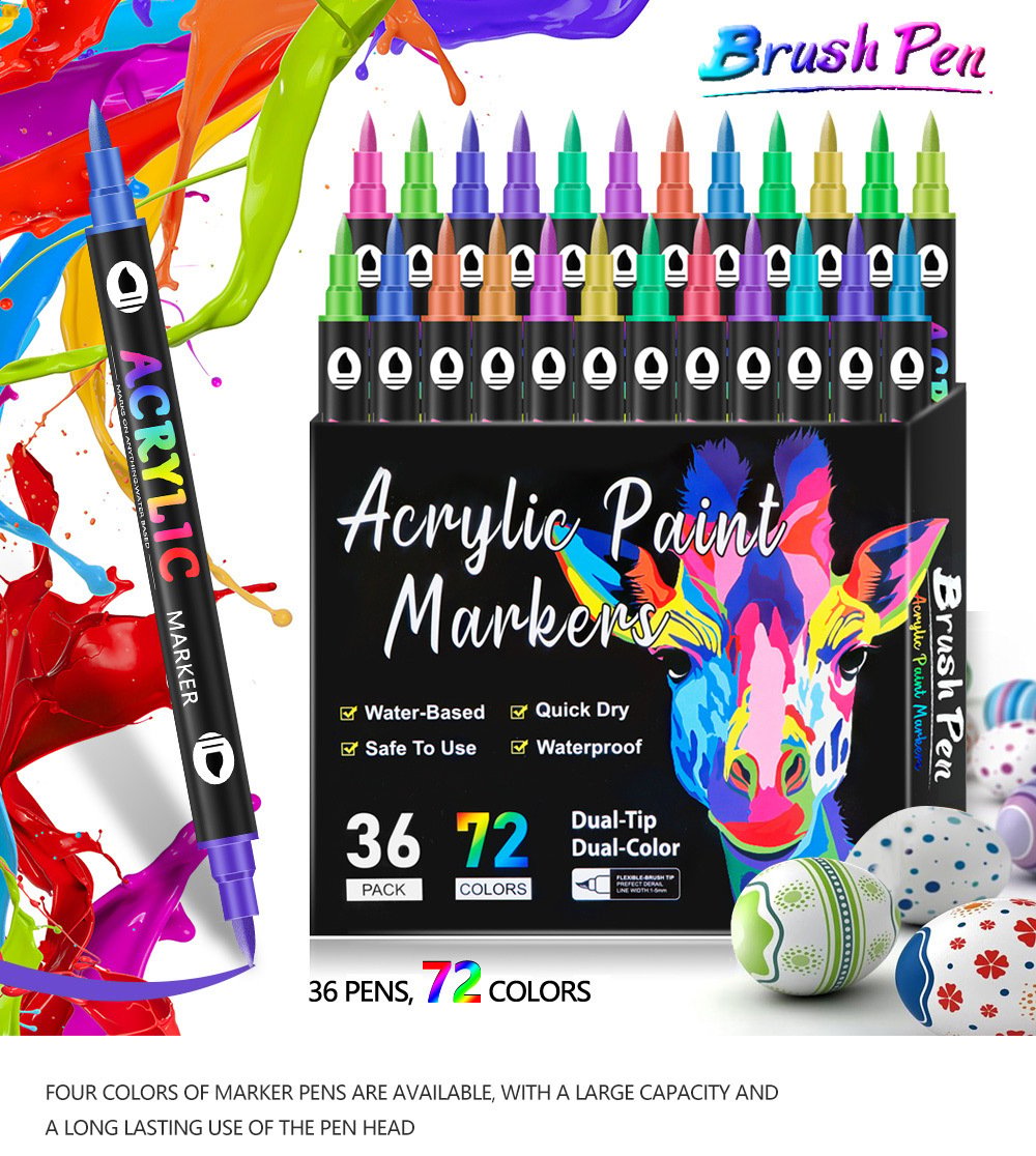 ColorCraft - Dual Tip Acrylic Marker for Precision Art