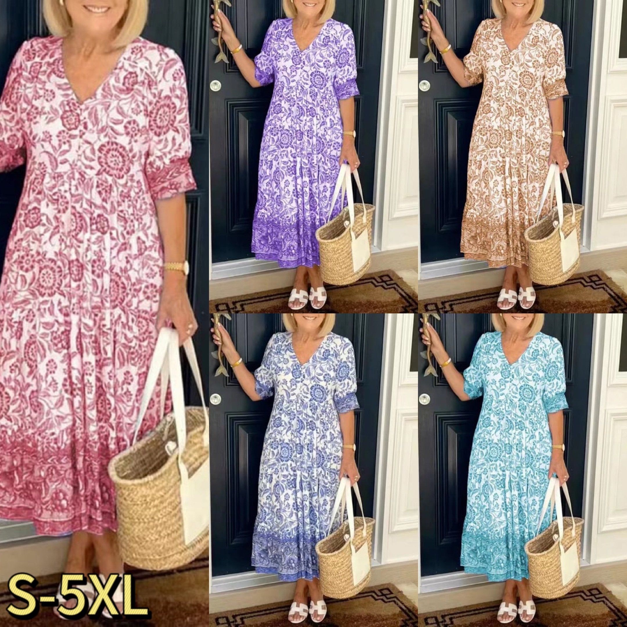 Calista - Soft & Flowy Printed Dress