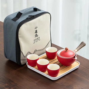 TeaVoyage 360° - The Portable Tea Maker Set with 4 Cups and Travel Bag ...