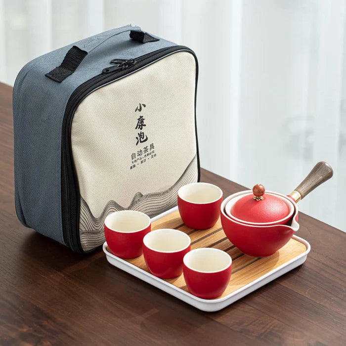 TeaVoyage 360° - The Portable Tea Maker Set with 4 Cups and Travel Bag ...