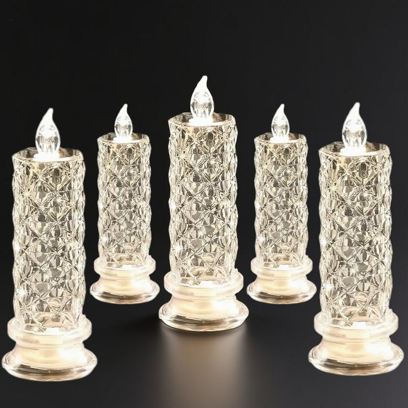 GlowElegance - LED Crystal Candle Décor