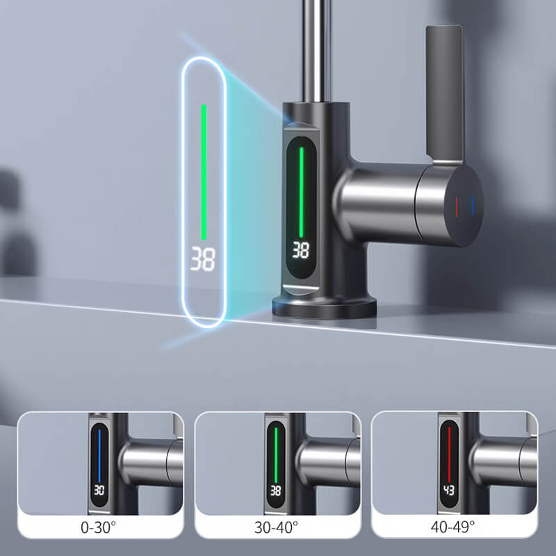 AuraStream – Pulling & Lifting Digital Display Faucet