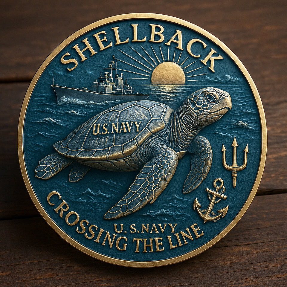 TideBorn - U.S. Navy Shellback Challenge Coin