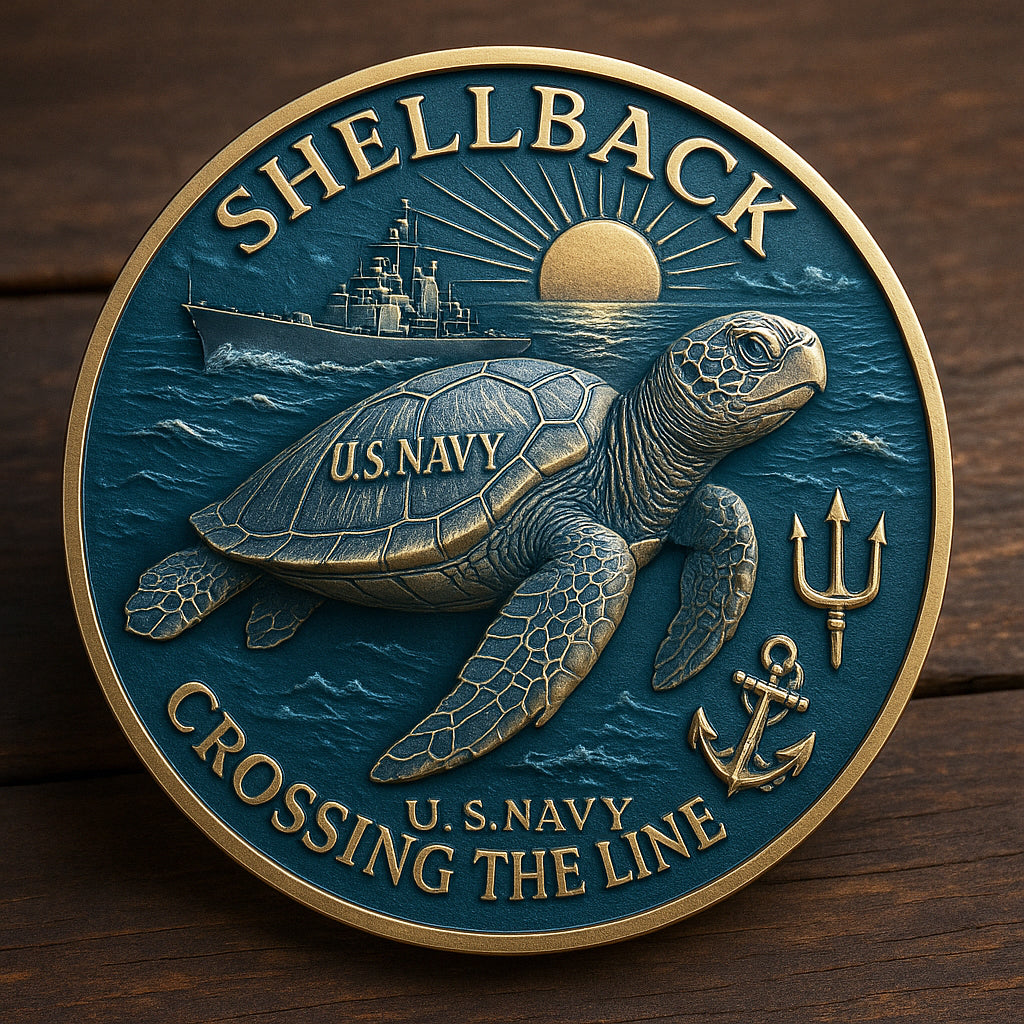 TideBorn - U.S. Navy Shellback Challenge Coin