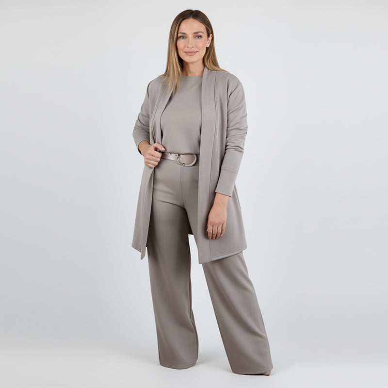 LuxeTrio – Elegant 3-Piece Cardigan Set