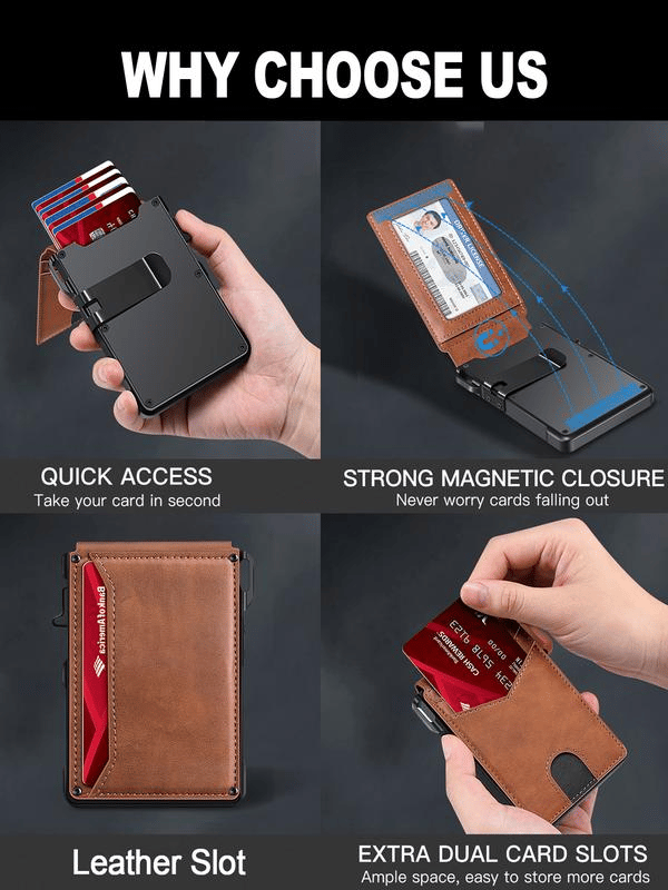 CoreVault – Aluminum Pop-Up Card Wallet