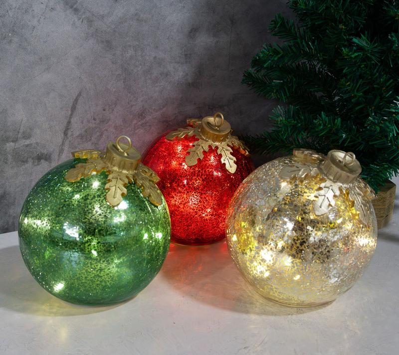 CelestiLight - Warm White Glass Decor Trio